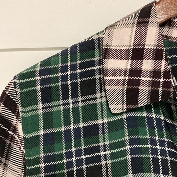 Equipment Femme Colorblock Plaid Silk Button Down Shirt - Picture 4 of 12